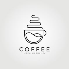 the coffee logo is simple and modern