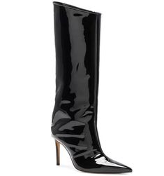 Material: Patent Leather Pattern: Solid Color Colors: Black, White, Red Toe Style: Pointed Toe Heel Style: Stiletto Heel Heel Height: 4.72 inches (12 cm) Style: Knee-High Boots Boot Shaft Height: 17.72 inches (45 cm) Top Shaft Circumference: 15.75 inches (40 cm) Bottom Shaft Circumference: 11.81 inches (30 cm) Closure Type: Side Zipper Popular Elements: Roman Style Chic Fitted Snip Toe Knee-high Boots, Chic Fitted Knee-high Boots With Snip Toe, Formal Pointed Toe Patent Leather Knee-high Boots, Patent Leather High Heel Knee-high Boots For Evening, Evening Patent Leather High Heel Knee-high Boots, Elegant Fitted Heeled Boots With Snip Toe, Evening High Heel Patent Leather Knee-high Boots, Chic Snip Toe Knee-high Boots For Evening, Party Patent Leather Fitted Knee-high Boots