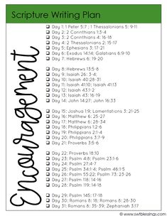 a printable bible study plan with the words,'scripture writing plan'in cursive font