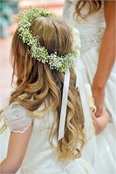 Flower Girl Halo, Girls Halo, Flower Wreath Hair, Flower Halo