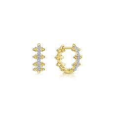 14K Yellow Gold Pave Diamond Huggie Earrings Vivienne Westwood Jewellery, Diamond Huggie Earrings, Diamond Huggies, Yellow Gold Earrings, Earring Trends, Huggie Earrings, Yellow Gold Earring, Earring Backs, Huggies Earrings