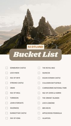 scotland bucket list with mountains in the background