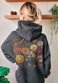 Retro Boho Fall Pressed Flowers Hoodie Vintage Floral Autumn Leaf Sweater Botanical Cottagecore Shirt Aesthetic Green Witch Graphic Hoodies - Etsy Vintage Long Sleeve Hoodie For Spring, Vintage Hooded Top With Relaxed Fit, Vintage Hoodie For Fall Streetwear, Spring Vintage Hoodie With Relaxed Fit, Vintage Hoodie For Streetwear In Fall, Vintage Relaxed Fit Hoodie For Spring, Vintage Hooded Hoodie For Spring, Vintage Graphic Print Hoodie For Winter, Vintage Hoodie With Graphic Print For Winter