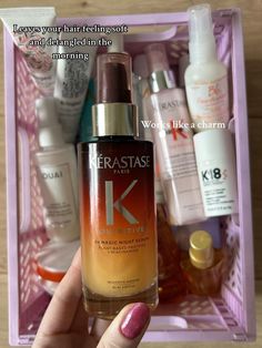 KERASTASE Nutritive 8H Magic Night Hair Serum | Overnight Hydrating Treatment for Dry Hair | Intensely Nourishes, Detangles & Prevents Frizz | For All Hair Types Bf Birthday, Kerastase Nutritive, Best Hair Serum, Hair And Skin Vitamins, Night Hair, Magic Night, Night Hairstyles, Beautiful Skin Care, Perfect Skin Care Routine