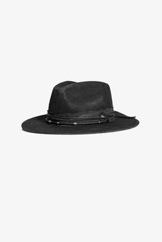 INTRODUCING THE CORNELL FEDORA, A CLASSIC FEDORA HAT HAND CRAFTED FROM 100% MARINO WOOL. THE HAT HAS BEEN CAREFULLY AGED & FINISHED WITH A BANDANA FOR A ROCK N ROLL TOUCH.
  AVAILABLE IN JET BLACK, BURNT BONE & BURNT BLACK Western Black Flat Brim Panama Hat, Western Style Black Flat Brim Panama Hat, Western Style Black Panama Hat With Flat Brim, Black Western Panama Hat With Curved Brim, Black Western Panama Hat With Short Brim, Western Black Panama Hat With Short Brim, Western Style Black Panama Hat With Curved Brim, Western Style Black Brimmed Panama Hat, Black Flat Crown Fedora For Kentucky Derby