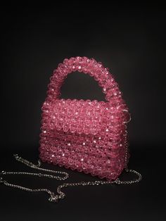 Pink Handmade bag of beads  Beaded handbags are a great option for formal events, evening events and for every day. They can become a bright accent of your image. The texture of the beaded bag not only adds visual interest, but also creates a luxurious and tactile feel. This bag will also be a great gift for your loved ones. The bag is woven from fishing line that can withstand weight up to 35 kg. It is very secure as it closes with a magnetic clasp. Thanks to the fabric lining, the bag is not see-through. 100% handmade Material: beads with a diameter of 6 mm. Size: > width - 16 cm | 6.2 inches > height - 12 cm | 4.7 inches > side width - 7 cm | 2.7 inches The kit includes a 1 m long steel chain. Lining: cotton. Worldwide delivery by postal services with assigned tracking number. Shipping Cheap Beaded Pink Shoulder Bag, Beaded Top Handle Evening Shoulder Bag, Beaded Evening Shoulder Bag With Top Handle, Beaded Top Handle Shoulder Bag For Evening, Evening Beaded Top Handle Shoulder Bag, Beaded Top Handle Evening Bag, Evening Top Handle Bag With Beaded Details, Pink Sequin Evening Bag, Pink Beaded Formal Bags