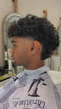 Mens Undercut Hairstyle Curly, Tapered Mullet Men Curly, Taper Mullet Curly Hair, Taper Fade Mullet Curly Hair, Mullet With Curly Hair, High Taper Mullet, Brown Curly Hair Men, Frosted Tips Hair Men Curly, Curly Mullet Fade