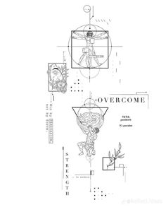 an image of a diagram with the words overcome and above it is a drawing of a man