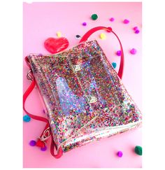 Sequins bag confetti bag messenger transparent satchel 90's glitter brief glitters sequins jelly rainbow purse evening bag party colorfull by YPSILONBAGS on Etsy Clear Rectangular Satchel For School, School Backpack With Glitter Details, Trendy Pink Glitter Bags, School Glitter Backpack, Multicolor Bags With Clear Strap For Everyday Use, Multicolor Bags With Clear Strap, Glitter Rectangular Shoulder Bag For Everyday Use, Rectangular Glitter Shoulder Bag For Everyday Use, Trendy Multicolor Shoulder Bag For Back To School