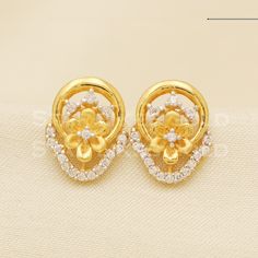 Elevate your style with these beautifully handcrafted gold earrings. Featuring a classic design and a comfortable fit, they add a refined touch to any look. Ideal for everyday wear or special occasions, they bring a subtle yet sophisticated sparkle. 22k Gold  Earrings Metal is Real Gold Purity is 22kt  Weight is 3.31 grams approx Max Length is 1.4 cm approx Max width is 1.1 cm approx ,  Please feel free to ask if you have any query. Return and cancelltion-  a 20% restocking fees will be deducted Classic 22k Gold Earrings, Classic 22k Gold Hallmarked Earrings, Classic Hallmarked 22k Gold Earrings, 22k Gold Round Earrings Fine Jewelry, Classic 22k Gold Earrings For Formal Occasions, Elegant 22k Yellow Gold Plug Earrings, 22k Gold Fine Jewelry Earrings For Formal Occasions, 22k Gold Anniversary Earrings, 22k Gold Earrings For Formal Occasions