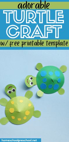 an adorable turtle craft for kids to make