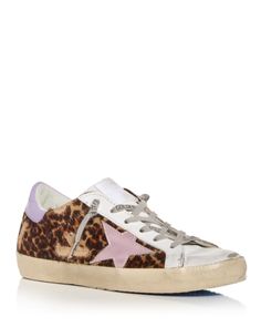 Golden Goose Women's Super-Star Leopard Print Calf Hair Low Top Sneakers Tiger Sneakers, Super Star, Low Top Sneakers, Sneakers Online, Calf Hair, Beige Brown, Golden Goose, Cheetah Print, Low Top