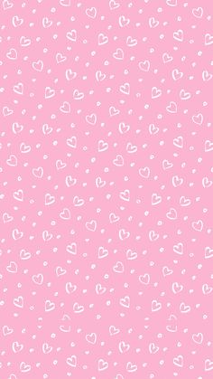 many hearts on a pink background