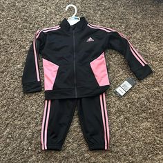 New 24 Months Toddler Girls Track Suit Adidas Pink Playwear Sets, Adidas Pink Long Sleeve Sets, Adidas Pink Sets For Spring, Adidas Pink Fitted Sets, Adidas Pink Spring Set, Fitted Pink Adidas Sets, Pink Fitted Playwear Sets, Sporty Fitted Adidas Sets, Adidas Fitted Sets For Playwear