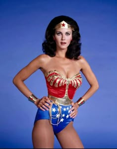 an image of a woman dressed as wondergirl posing for the camera with her hands on her hips