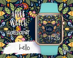 The Hello Apple Watch Wallpaper is an original and unique Apple Watch Wallpaper Art design to make your watch face look extra cool and set it apart from everyone elses. Pick your favourite colours and designs to match your watch and watch band. Suit your mood, what you're wearing, there's a new watch face design for you every day of the week. Hand drawn original artwork by Australian artist and illustrator Jenny Gollan. If you have trouble understanding how to download and install this wallpaper Cool Apple Watch Faces Wallpapers, Apple Watch 壁紙, Cool Apple Watch Faces, Apple Watch Faces Wallpapers, Watch Faces Wallpapers, Hello Wallpaper, Apple Watch Face, Face Icon, Art Watch