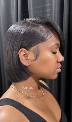 Short Bobs Natural Hair Black Women, Bobs With Curtain Bangs Black Women, Permed Hair Black Women, Perm Styles, Natural Hair Bob Cut, Micro Bob, Big Chop Natural Hair, Straightening Natural Hair