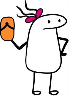 Flork Png, Cartoon Character, Pink