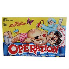 an advertisement for operation with two cartoon characters on the front and one in the back