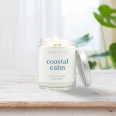 Green Koala Organic Coastal Calm 8oz Candle Coastal Grandmother Candle, Pastel Blue Candle, Ocean Gel Candle, Lux Candles, Coastal Candle, Clay Minerals, Coastal Scents, Eco Luxury, Sugar Lip Scrub