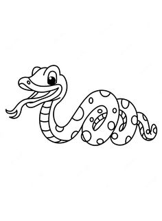 a black and white drawing of a snake with spots on it's body,