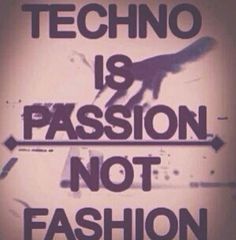 black and white photograph of a sign that says, technology is passion not fashion