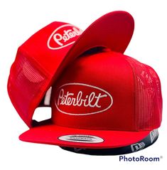 Peterbilt Diesel Trucker Hat Cap Flat Bill  Embroidered for Mens Hat Baseball Cap Gorra Red  Message if you have any questions Mens Hat Store, Country Boy Outfits, Red Message, Cap Men Fashion, Country Hats, Mens Hats Baseball, Farm Clothes, Flat Bill Hats, Mens Hat