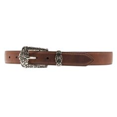 Crafted from genuine bison leather our CAROLINA belt has a medium color pull-up and deeper undertones, this belt is ideal for elegant occasions or outdoor pursuits. Hand-painted feather edge tonal accent stitching lined with full-grain leather and finished with a nickel-polished buckle and keeper for that little bit of shine. Women's belt American bison leather Made in the U.S.A. - See the factory 30 mm belt width (1.18 in) 5 belt holes - 1 inch apart each Rustic Leather Belt Buckles For Ranch, Rustic Leather Belt Buckles For Rodeo, Western Brown Belt For Formal Occasion, Western Style Brown Belt For Formal Occasions, Classic Leather Belt Buckles For Rodeo, Adjustable Leather Belts For Rodeo, Leather Concho Belt Buckles For Formal Wear, Western Style Leather Belt For Formal Wear, Leather Concho Belt Buckles For Rodeo