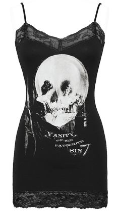 Womens All Is Vanity Cami All Is Vanity, Black Lace Cami, Neue Outfits, A Skull, Black Camis, Lace Camisole, Swaggy Outfits, Fairy Grunge, Gothic Outfits