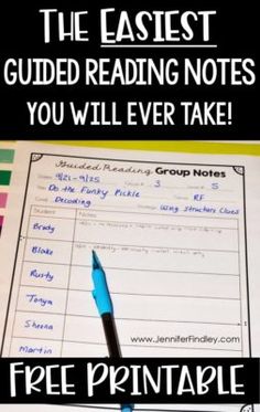 the best guided reading notes you will ever take with free printables for kids