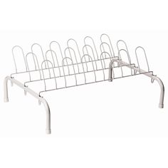 a metal rack with several chairs on it and one is holding the handles for each chair