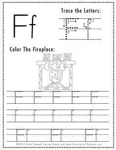 the letter f worksheet for children to practice their handwriting and writing skills, including trace