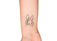 Tiny German Shepherd Tattoo, German Shepherd Tattoo, Memorial Tattoo, Tattoo Supplies, Custom Tattoo Design, Dainty Tattoos, Baby Tattoos