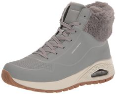 PRICES MAY VARY. Air Cooled Memory Foam cushioned comfort insole Midsole with visible air cushioned shock absorbing heel pad Flexible traction outsole Soft fabric shoe lining Faux Fur Collar Fabric Shoes, Skechers Women, Kids Luggage, Faux Fur Collar, Luxury Store, Fashion Sneakers, Fur Collar, Timberland Boots, Pharmacy Gifts