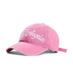 Los Angeles Baseball Cap | BOOGZEL Clothing – Boogzel Clothing American Girl Aesthetic, Sporty Cap, Egirl Soft, Soft Girl Clothes, Egirl Clothes, Stylish Caps, Soft Pink Color, Embroidered Baseball, Embroidered Baseball Caps