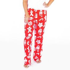 Perfect for Christmas morning! Viv & Lou Sugar Plum pants for women. The pants have an elastic waist with a functional drawstring tie. Size S/M (2-8). Pair with a matching plush blanket. Plum Pants, Pj Pants, Sugar Plum, Christmas Morning, Plush Blanket, Home Gifts, Plum, Elastic Waist, Pants For Women