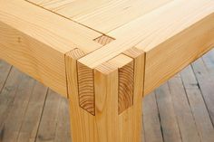 a close up of a wooden table with woodgrains on the top and bottom