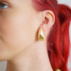 We love it golden! Funky, classy and never ever too boring. Our bijoux collection is perfect for letting the sunshine in your life.  Made of recycled stainless steel and dipped in gold these earrings are the perfect choice for everyday. Every piece is unique.  They come in a beautiful Smilla Brav jewellery box. After each use gently wipe your jewelry with a soft cloth and store it in the original Smilla Brav jewelry box or dust bag. Always protect it from sharp blows, scratching, chemicals, sunlight, and heat/cold. Keep silver in a dark, cool, and dry place. Saltwater, detergents, harsh chemicals such as chlorine bleach, hairspray, perfume, and perspiration can cause damage and discolouration. Made of gold-plated, recycled stainless steel. Gold Single Drop Earring In Modern Style, Minimalist Gold Drop Earrings With Matching Set, Everyday Teardrop Jewelry With Shiny Finish, Modern Tarnish-resistant Drop Gift, Gold Hypoallergenic Teardrop Earrings For Everyday, Modern Gold Plated Teardrop Earrings For Gift, Everyday Gold Plated Teardrop Earrings, Modern Gold Teardrop Earrings As Gift, Modern Gold Plated Teardrop Earrings As Gift