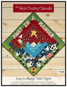 the whole country calabooie may in a manger table topper pattern