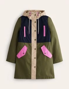 British Weather, Waterproof Coat, Blazer Jeans, Green Grey, Mini Boden, Women's Coats & Jackets, Daily Look, Waterproof Fabric