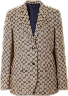 Elegant Gucci Business Suit, Classic Gucci Suits For Business, Classic Gucci Business Suits, Gucci Notch Lapel Suits For Work, Gucci Notch Lapel Suit For Formal Occasions, Elegant Gucci Formal Suits, Classic Fitted Gucci Suit, Classic Tailored Gucci Suits, Gucci Formal Blazer With Notch Lapel