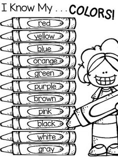 i know my colors worksheet for students to practice their language and writing skills