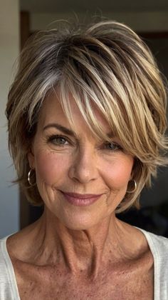 Best Tutorials for blonde 🎭 Short Stacked Bobs, Choppy Pixie Cut, Best Short Hairstyles, Short Shag Haircuts, Low Maintenance Haircut, Curly Pixie Cuts, Hairstyles For Women Over 50, Tousled Waves, Sleek Bob