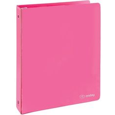 a pink binder on a white background