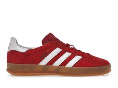 adidas Gazelle Scarlet Cloud White Men's - H06261 - US Campus Adidas, Adidas Gazelle Indoor, Sneakers Adidas, Hot Sneakers, Red Adidas, Adidas Gazelle Sneaker, Cloud White, Jordan 3, Air Max 1