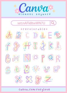 alphabet spine | Canva component Keyword #canvacreators Font Canva Lettering, Alphabet Sticker, Graphic Shapes Design, Keyword Elements Canva, Desain Buklet, Canva Elements Keyword, Canva Element Keyword, Graphic Design Tutorials Learning, Canvas Learning