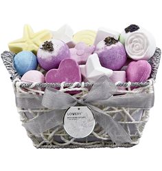 Variety Bath Bomb Set - Lovery Gift Baskets Weaved Basket, Coco Butter, Gift Baskets For Women, Spa Gift Basket, Bath Gift Set, Large Bath, Bath Fizzies, Spa Set, Bath Gift