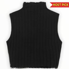 Sleeveless Camisole Lettuce Edge Ribbed Knit 100% Cotton Size Medium Nwt Fitted Ribbed Sleeveless Crop Top, Fitted Sleeveless Ribbed Crop Top, Cropped Fitted Winter Vest, Black Stretch Sleeveless Sweater Vest, Black High Neck Tank Top For Spring, Spring Black High Neck Tank Top, Stretch Ribbed Sleeveless Vest, Black Stretch Sweater Vest, Fitted Black Ribbed Vest