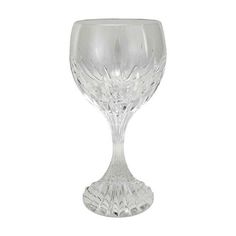 an empty wine glass on a white background