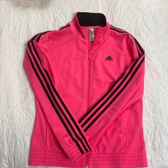 Adidas Never Worn Excellent Condition Zip Closure Pockets 100% Polyester Pink Adidas, Fuchsia Color, Adidas Women, Adidas Jacket, Jackets For Women, Jackets & Coats, Adidas, Pink, Women Shopping